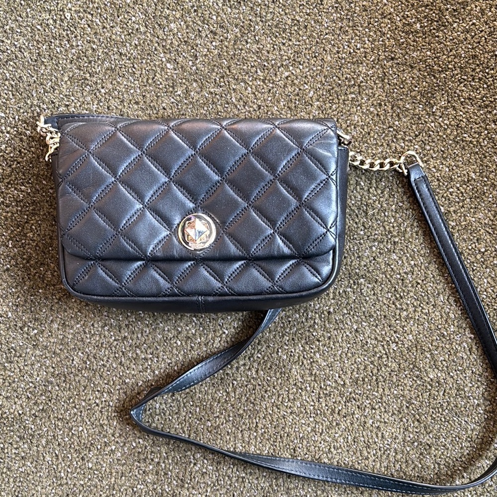 Elegant Black Quilted Shoulder Bag